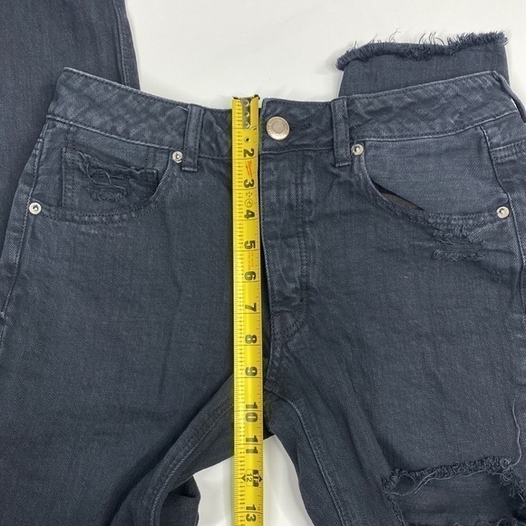 American Eagle Black Tomgirl Button Fly Jeans Size 2 Regular - Picture 10 of 13
